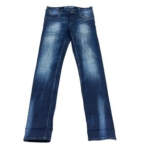Flying Machine Blue Label Jeans Men 30x32 Skinny Fit Dark Wash Stretch